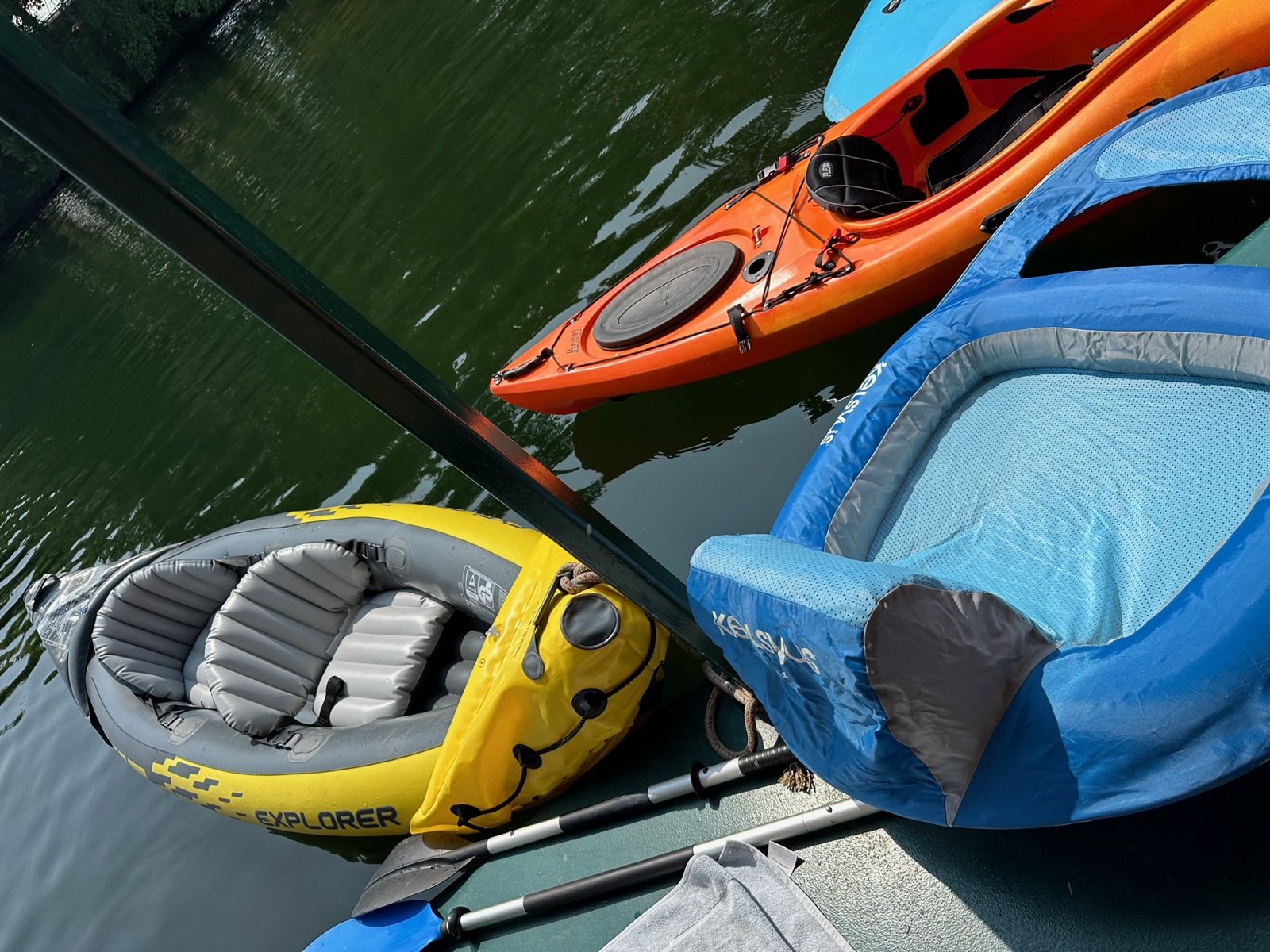 Pool toys on the lake